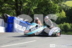 Sidecar Free Practice, Ballaugh Bridge. Isle of Man TT Races 2024. Photo by Callum Staley (CJS Photography)