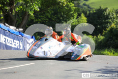 Sidecar Free Practice, Ballaugh Bridge. Isle of Man TT Races 2024. Photo by Callum Staley (CJS Photography)
