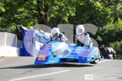 Sidecar Free Practice, Ballaugh Bridge. Isle of Man TT Races 2024. Photo by Callum Staley (CJS Photography)