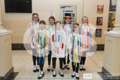 Arbory School Dancers 5 entrants in class FD5 Morris or Sword Dancing (Open). The Manx Music, Speech & Dance Festival 2025. Photo by Callum Staley (CJS Photography)