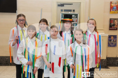 Arbory School Dancers 5 entrants in class FD5 Morris or Sword Dancing (Open). The Manx Music, Speech & Dance Festival 2025. Photo by Callum Staley (CJS Photography)