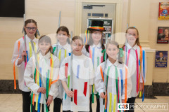Arbory School Dancers 5 entrants in class FD5 Morris or Sword Dancing (Open). The Manx Music, Speech & Dance Festival 2025. Photo by Callum Staley (CJS Photography)
