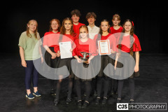 Winners of the Sheila Corkhill Memorial Cup for class FD4 Country/National Dancing (Yrs 7 to 13), Skeddan Jiarg who danced “Cummaghyn”. The Manx Music, Speech & Dance Festival 2025. Photo by Callum Staley (CJS Photography