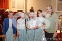 2nd Place in the FD1 Manx Folk Dancing (Up to Yr 6), Arbory School Dancers 4 who danced “Jem as Nancy”. The Manx Music, Speech & Dance Festival 2025. Photo by Callum Staley (CJS Photography)