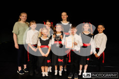 Winners of The Doris Larsen Cup for FD1 Manx Folk Dancing (Up to Yr 6), Skeddan Jiarg A who danced “Dance for Three”. The Manx Music, Speech & Dance Festival 2025. Photo by Callum Staley (CJS Photography)