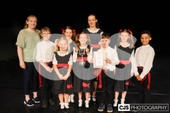 Winners of The Doris Larsen Cup for FD1 Manx Folk Dancing (Up to Yr 6), Skeddan Jiarg A who danced “Dance for Three”. The Manx Music, Speech & Dance Festival 2025. Photo by Callum Staley (CJS Photography)