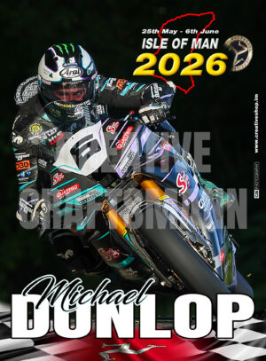 Michael Dunlop - Isle of Man 2026 (Greeba Castle Poster)